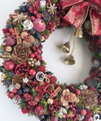 Atelier Cedar Rose＞木の実とりんごのリース